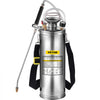 3 Gallon Stainless Steel Sprayer, 20" Wand & 3FT Reinforced Hose, Hand Pump Sprayer with Pressure Gauge, Safety Valve & Adjustable Nozzle, Garden Weed Sprayer for Lawn, Gardening & Sanitizing