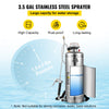 VEVOR 3.5Gal Stainless Steel Sprayer,l Set with 20\" Wand& Handle& 3FT Reinforced Hose, Hand Pump Sprayer with Pressure Gauge&Safety Valve, Adjustable Nozzle Suitable for Gardening& Sanitizing