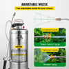 VEVOR 3.5Gal Stainless Steel Sprayer,l Set with 20\" Wand& Handle& 3FT Reinforced Hose, Hand Pump Sprayer with Pressure Gauge&Safety Valve, Adjustable Nozzle Suitable for Gardening& Sanitizing