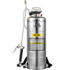 VEVOR 3.5Gal Stainless Steel Sprayer,l Set with 20\" Wand& Handle& 3FT Reinforced Hose, Hand Pump Sprayer with Pressure Gauge&Safety Valve, Adjustable Nozzle Suitable for Gardening& Sanitizing