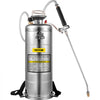 VEVOR 3.5Gal Stainless Steel Sprayer,l Set with 20\" Wand& Handle& 3FT Reinforced Hose, Hand Pump Sprayer with Pressure Gauge&Safety Valve, Adjustable Nozzle Suitable for Gardening& Sanitizing