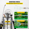 VEVOR 1.5Gal Stainless Steel Sprayer, Set with 16\" Wand& Handle& 3.3FT Reinforced Hose, Hand Pump Sprayer with Pressure Gauge&Safety Valve, Adjustable Nozzle Suitable for Gardening& Sanitizing