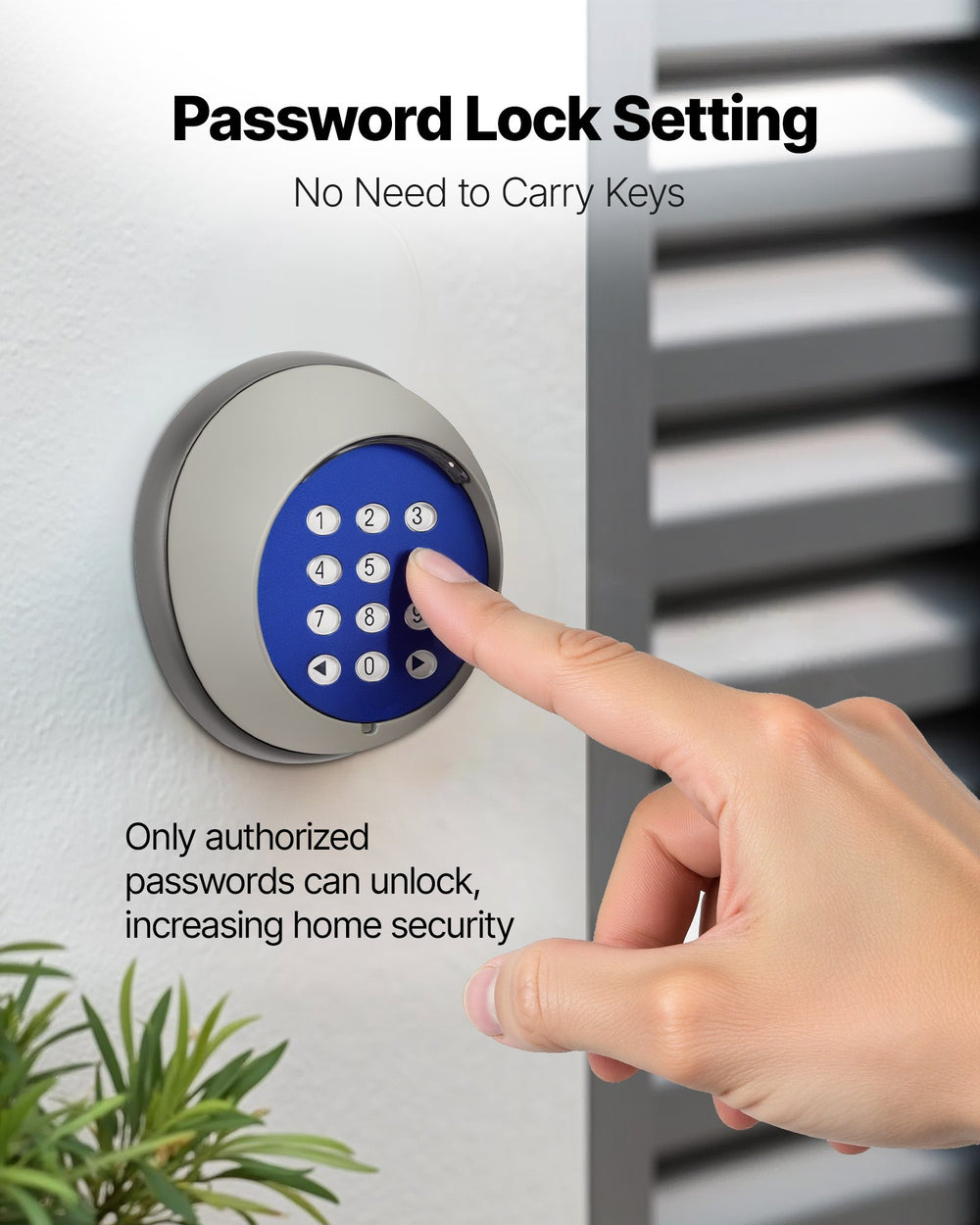 Password lock setting with wireless keypad for sliding gate opener