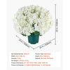 VEVOR Artificial Potted Hydrangeas 20 in 2-Pack Fake Flower Plants White, for Porch, Patio, Entryway, & Home Decor, Indoor & Outdoor Use, Silk and PE Blooms in Pots, Ready to Display Faux Plants