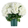 VEVOR Artificial Potted Hydrangeas 20 in 2-Pack Fake Flower Plants White, for Porch, Patio, Entryway, & Home Decor, Indoor & Outdoor Use, Silk and PE Blooms in Pots, Ready to Display Faux Plants