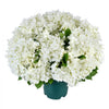 VEVOR Artificial Potted Hydrangeas 20 in 2-Pack Fake Flower Plants White, for Porch, Patio, Entryway, & Home Decor, Indoor & Outdoor Use, Silk and PE Blooms in Pots, Ready to Display Faux Plants