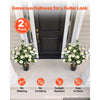 VEVOR Artificial Potted Camellias 34 in 2-Pack Fake Flower Plants White, for Porch, Patio, Entryway, & Home Decor, Indoor & Outdoor Use, Silk and PE Blooms in Pots, Ready to Display Faux Plants