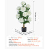 VEVOR Artificial Potted Hydrangeas 35 in 2-Pack Fake Flower Plants White, for Porch, Patio, Entryway, & Home Decor, Indoor & Outdoor Use, Silk and PE Blooms in Pots, Ready to Display Faux Plants