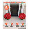 VEVOR Artificial Potted Geraniums 20 in 2-Pack Fake Flower Plants Decor Red, for Porch, Patio, Entryway, & Home Decor, Indoor & Outdoor Use, Silk and PE Blooms in Pots, Ready to Display Faux Plants