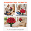 VEVOR Artificial Potted Geraniums 20 in 2-Pack Fake Flower Plants Decor Red, for Porch, Patio, Entryway, & Home Decor, Indoor & Outdoor Use, Silk and PE Blooms in Pots, Ready to Display Faux Plants
