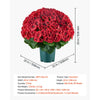VEVOR Artificial Potted Geraniums 20 in 2-Pack Fake Flower Plants Decor Red, for Porch, Patio, Entryway, & Home Decor, Indoor & Outdoor Use, Silk and PE Blooms in Pots, Ready to Display Faux Plants