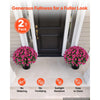 VEVOR Artificial Potted Flowers 18 in 2-Pack Fake Flower Plants Rose Red, for Porch, Patio, Entryway, & Home Decor, Indoor & Outdoor Use, Silk and PE Blooms in Pots, Ready to Display Faux Plants