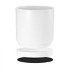 VEVOR Plant Pot, 12-Inch Large Cylinder Planter with Drainage Holes, Non-Slip Pads & Detachable Saucer, Modern Ceramic Flower Pots, Indoor and Outdoor Tree Planter Pot, Home & Office Decorations