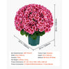 VEVOR Artificial Potted Geraniums 20 in 2-Pack Fake Flower Plants Deep Pink, for Porch, Patio, Entryway, & Home Decor, Indoor & Outdoor Use, Silk and PE Blooms in Pots, Ready to Display Faux Plants
