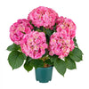 VEVOR Artificial Potted Hydrangeas 28 in 2-Pack Fake Flower Plants Deep Pink, for Porch, Patio, Entryway, & Home Decor, Indoor & Outdoor Use, Silk and PE Blooms in Pots, Ready to Display Faux Plants