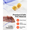 VEVOR Strip Curtain 16PCS, 96" Height, 96" Width, 0.08" Thickness, Clear Smooth Plastic Door Strips with 50% Overlap, PVC Strip Door Curtain Freezer Curtain for Warehouses, Walk in Freezers, Coolers
