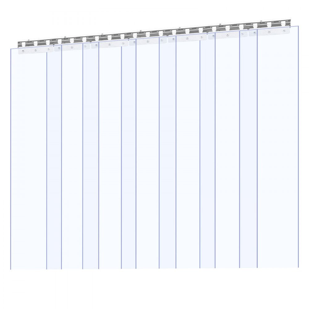 VEVOR Clear PVC Strip Curtain, 84 in Height x 42 in Width x 0.08 in Thickness, 7 PCS Walk in Freezer Cooler Curtain Strips, Smooth Waterproof Plastic Door Strips for Warehouse, Freezer, Garage Doors