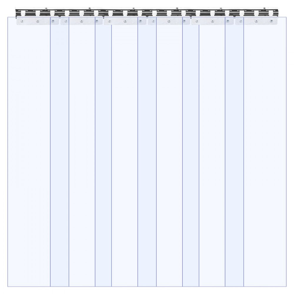 VEVOR Clear PVC Strip Curtain, 84 in Height x 36 in Width x 0.08 in Thickness, 6 PCS Walk in Freezer Cooler Curtain Strips, Thermal Insulating Plastic Door Strips for Warehouse, Freezer, Garage Doors