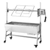 VEVOR Rotisserie Grill, 38W BBQ Outdoor Pig & Lamb Spit Roaster, Charcoal Spit Roaster with 132 LBS Capacity, Wheels & 7-Level Height, Stainless Steel Electric Rotisserie Grill Kit for Camping Outdoor