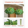 VEVOR Artificial Ferns, 50 Inch Fake Boston Fern Bush Plant with 96 Fronds, Large Faux Greenery for Indoor and Outdoor Decor, Silk & LDPE, Realistic for Home Porch Garden Office Living Room Planter