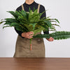 VEVOR Artificial Ferns, 45 Inch Fake Boston Fern Bush Plant with 63 Fronds, Faux Greenery for Indoor/Outdoor Decor, Silk & LDPE, Suitable for Home Porch Garden Office Living Room Planter, Set of 2