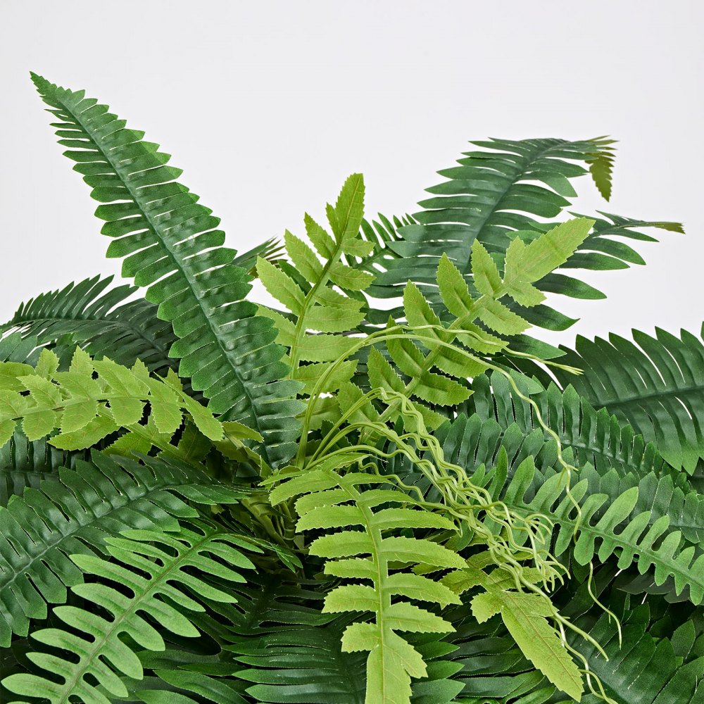 VEVOR Artificial Ferns, 45 Inch Fake Boston Fern Bush Plant with 63 Fronds, Faux Greenery for Indoor/Outdoor Decor, Silk & LDPE, Suitable for Home Porch Garden Office Living Room Planter, Set of 2