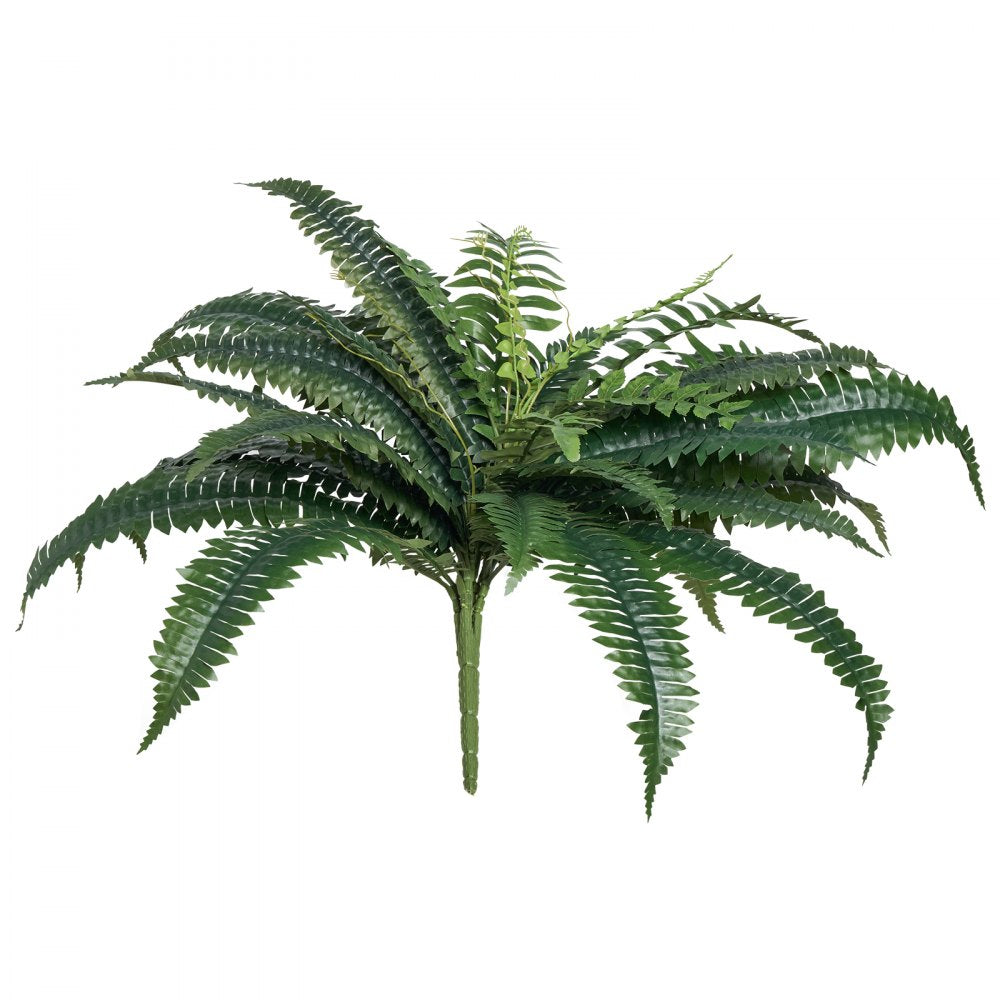 VEVOR Artificial Ferns 2 Pcs, Natural Spread Diameter 35-39 Inch, Large Hanging Artificial Boston Ferns, Fake Plant Wall Decor with 35 Branches, Faux Fern for Home and Office (Flowerpot Unincluded)