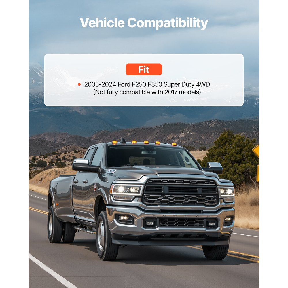 VEVOR 2 Inch Front Leveling Lift Kit for 2005-2024 Ford F250 F350 Super Duty 4WD, Chassis Level Kit with 2PCS Heavy Duty Forged Aluminum Coil Spring Spacers, Suspension Leveling Kit, CNC Machined