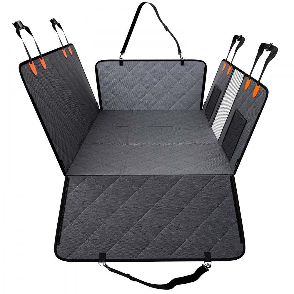 VEVOR Back Seat Extender, Dog Car Seat Cover for Back Seat Bed with Mesh Window and Storage Pocket, Supports 400lbs Dog Hammock for Car Dog Car Bed 57.4"x30.3" for Truck