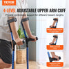 VEVOR Forearm Crutches for Adults, 11-Level Height Adjustable Walking Crutches with 4-Level Upper Cuff, Lightweight Aluminum Medical Support Crutches for Leg Injury Surgery Disabled, 1 Pair (350LBS)