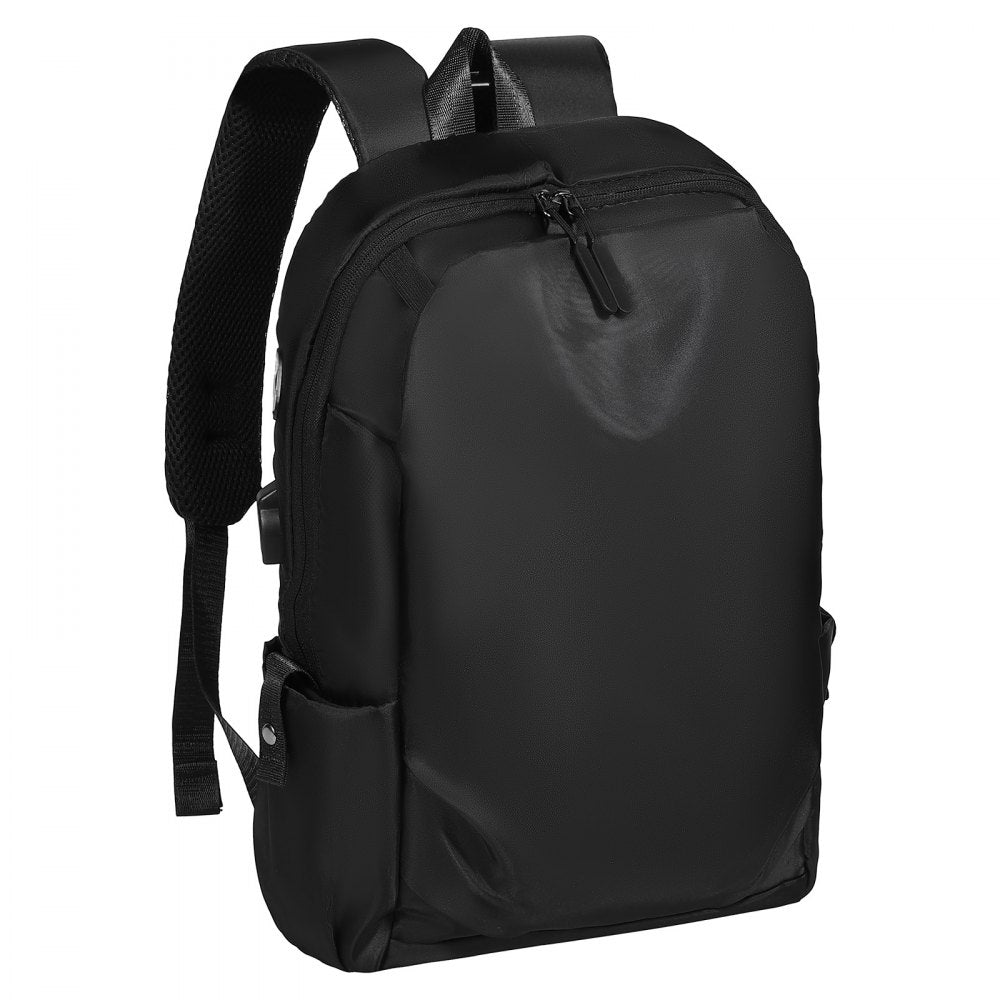 VEVOR Lightweight Backpack, 26 L Travel Hiking Backpack, Water-Resistant Backpacks with USB Charging Port and Anti-Theft Pocket, Fits 15.6 in Laptop, for Men & Women Travel Camping Riding (Black)