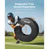 VEVOR Football Tackle Wheel, Football Tackling Dummy, Waterproof PVC and High-Density Sponge Tackle Ring, Dummies Training Equipment with Straps, for Blocking, Hitting Drills and Practice, Black, 1PCS