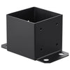 VEVOR 6x6 Post Base 4 Pcs, Inner Size 5.6"x5.6" Post Base Brackets, Heavy Duty Powder-Coated Post Anchor Matte Black Wood Post Brackets for Pavilion Deck Railing Support Deck Base Plate