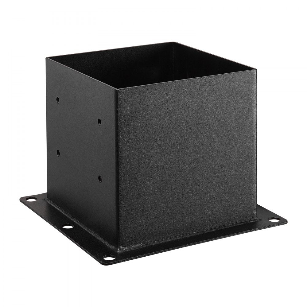 VEVOR 4x4 Post Base 4 Pcs, Inner Size 3.6x3.6 inch / 92x92 mm Post Brackets, Heavy Duty Carbon Steel Decking Posts, Wood Posts Brackets for Pavilion Deck Railing Support Deck Base Plate, Black
