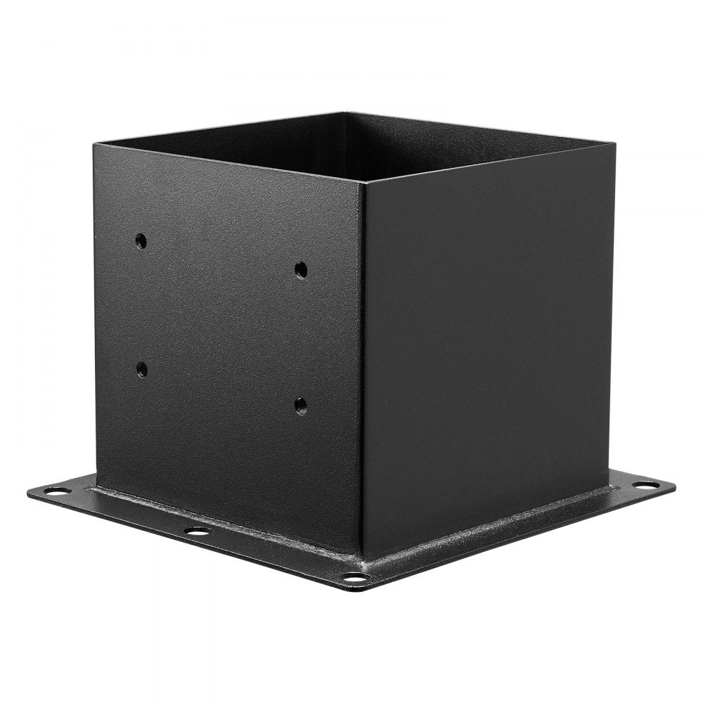 VEVOR 4x4 Post Base 4 Pcs, Inner Size 3.6x3.6 inch / 92x92 mm Post Brackets, Heavy Duty Carbon Steel Decking Posts, Wood Posts Brackets for Pavilion Deck Railing Support Deck Base Plate, Black