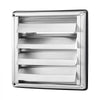 VEVOR 6 inch Wall Vent Cover, Louvered Square AC Vent Gable Cover, Premium Stainless Steel & with Noise Reducing Rubber Gasket, for House,Bathroom,Garage,Kitchen,Basement (1 Pack, Silver)