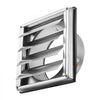 VEVOR 4 inch Wall Vent Cover, Louvered Square AC Vent Gable Cover, Premium Stainless Steel & with Noise Reducing Rubber Gasket, for House,Bathroom,Garage,Kitchen,Basement (1 Pack, Silver)
