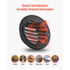 VEVOR 4 inch Wall Vent Cover, Louvered Round AC Vent Gable Cover, Premium Stainless Steel & with Built-in a Protection Screen, for House,Bathroom,Garage,Kitchen,Basement (2 Pack, Black)