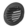 VEVOR 4 inch Wall Vent Cover, Louvered Round AC Vent Gable Cover, Premium Stainless Steel & with Built-in a Protection Screen, for House,Bathroom,Garage,Kitchen,Basement (2 Pack, Black)