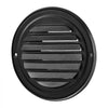 VEVOR 4 inch Wall Vent Cover, Louvered Round AC Vent Gable Cover, Premium Stainless Steel & with Built-in a Protection Screen, for House,Bathroom,Garage,Kitchen,Basement (2 Pack, Black)