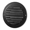 VEVOR 6 inch Wall Vent Cover, Louvered Round AC Vent Gable Cover, Premium Stainless Steel & with Built-in a Protection Screen, for House,Bathroom,Garage,Kitchen,Basement (2 Pack, Black)
