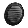 VEVOR 6 inch Wall Vent Cover, Louvered Round AC Vent Gable Cover, Premium Stainless Steel & with Built-in a Protection Screen, for House,Bathroom,Garage,Kitchen,Basement (2 Pack, Black)