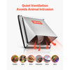 VEVOR 6 inch External Extractor Wall Vent Cover, Square AC Vent Gable Cover, Premium Stainless Steel & with Built-in a Protection Screen, for House,Bathroom,Garage,Kitchen,Basement (1 Pack, Silver)