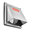 VEVOR 6 inch External Extractor Wall Vent Cover, Square AC Vent Gable Cover, Premium Stainless Steel & with Built-in a Protection Screen, for House,Bathroom,Garage,Kitchen,Basement (1 Pack, Silver)