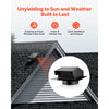 VEVOR 6 inch Hooded Wall Vent Cover, Square AC Vent Gable Cover, Premium SPCC Steel & with Built-in a Protection Screen, for Roofs,Walls,Outside Duct Exhaust Outlets (1 Pack, Black)