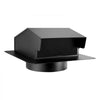 VEVOR 6 inch Hooded Wall Vent Cover, Square AC Vent Gable Cover, Premium SPCC Steel & with Built-in a Protection Screen, for Roofs,Walls,Outside Duct Exhaust Outlets (1 Pack, Black)