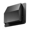 VEVOR 6 inch Hooded Wall Vent Cover, Square AC Vent Gable Cover, Premium SPCC Steel & with Built-in a Protection Screen, for Roofs,Walls,Outside Duct Exhaust Outlets (1 Pack, Black)