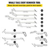 VEVOR Rods Dent Removal Kit, 21 Pcs Paintless Dent Repair Rods, Stainless Steel Dent Rods, Whale Tail Dent Repair Tools, Professional Hail Dent Removal Tool For Minor Dents, Door Dings And Hail Damage