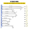 VEVOR Rods Dent Removal Kit, 21 Pcs Paintless Dent Repair Rods, Stainless Steel Dent Rods, Whale Tail Dent Repair Tools, Professional Hail Dent Removal Tool For Minor Dents, Door Dings And Hail Damage