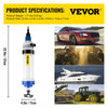 VEVOR Transmission Fluid Pump Manual ATF Refill System Dispenser, Oil and Liquid Extractors 1.5 Liter Large Capacity, Automatic Transmission Fluid Pump Tool Set with ATF Filler Adapters